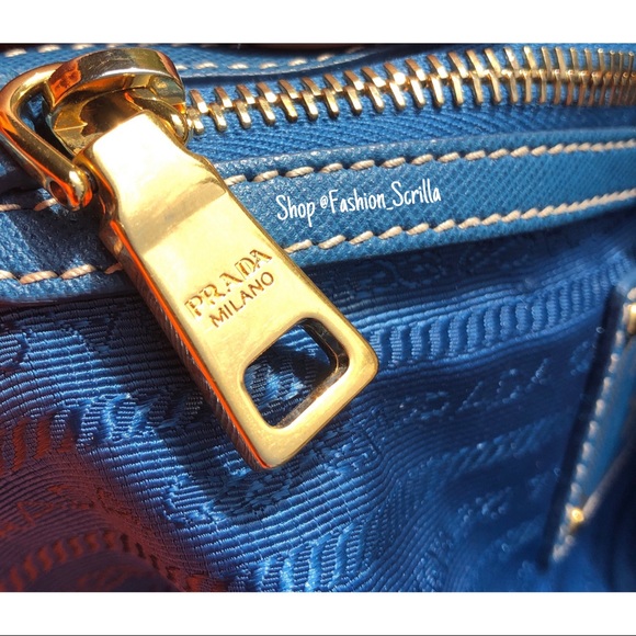 PRADA Bauletto Handbag Denim Shoulder Bag Crossbody Convertible Hand Bag - Picture 5 of 7